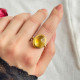 925 Sterling Silver Citrine Stone Ring