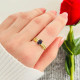 925 Sterling Silver iolite Stone Ring