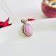 925 Silver Natural Kunzite Stone Neklace