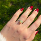 925 Silver Rare Fire Opal Stone Ring