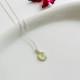 925 Silver Natural Prehnite Stone Pendant 