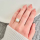 925 Sterling Silver White Pearl Ring