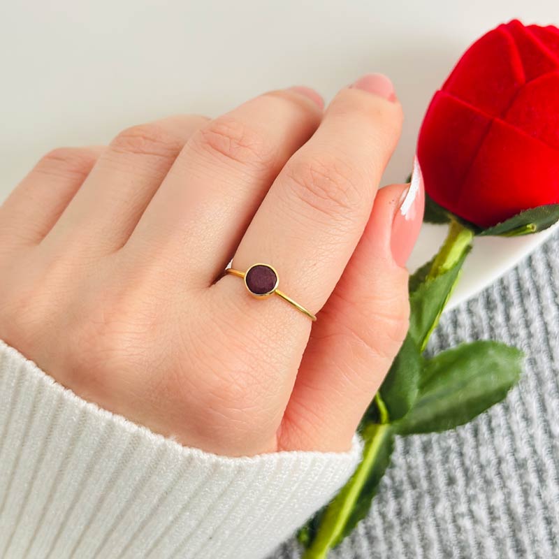 925 Silver Natural Red Ruby Stone Ring