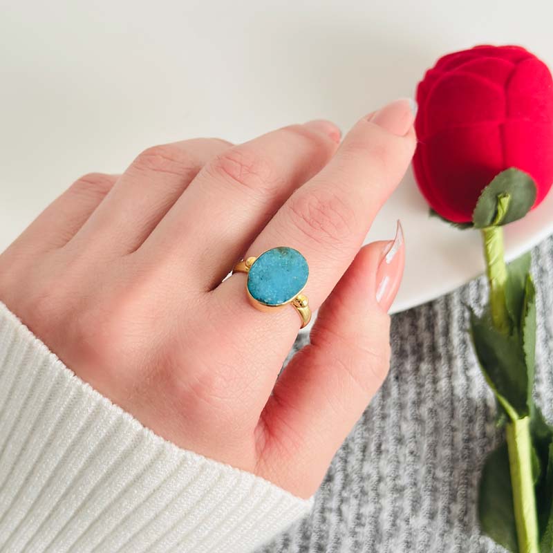 925 Silver Natural Turquoise Stone Ring