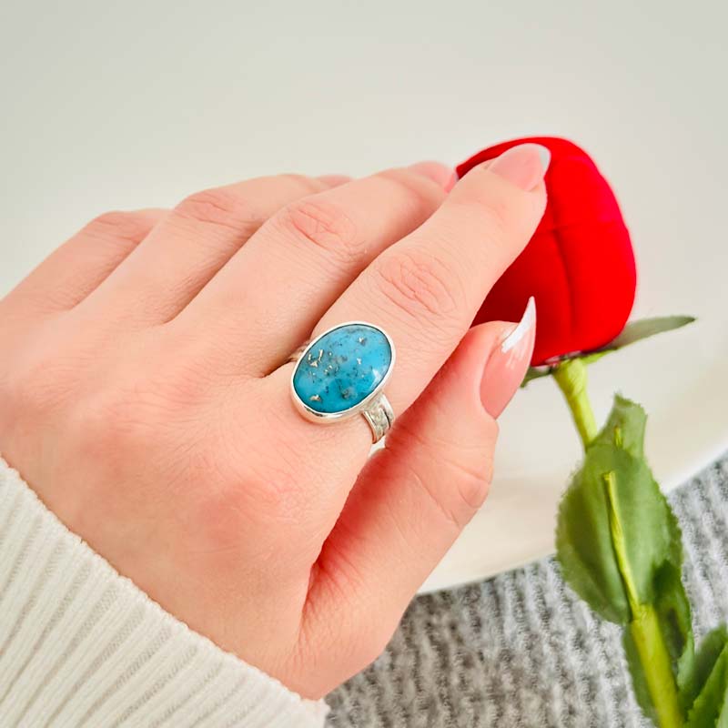 925 Silver Natural Turquoise Stone Ring