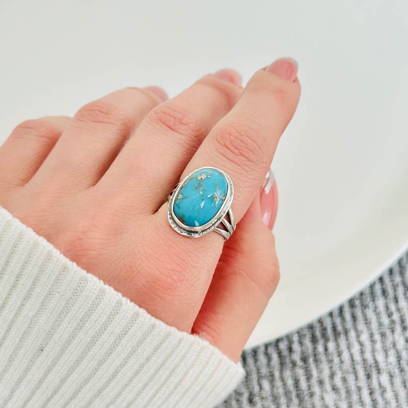 925 Silver Natural Turquoise Stone Ring