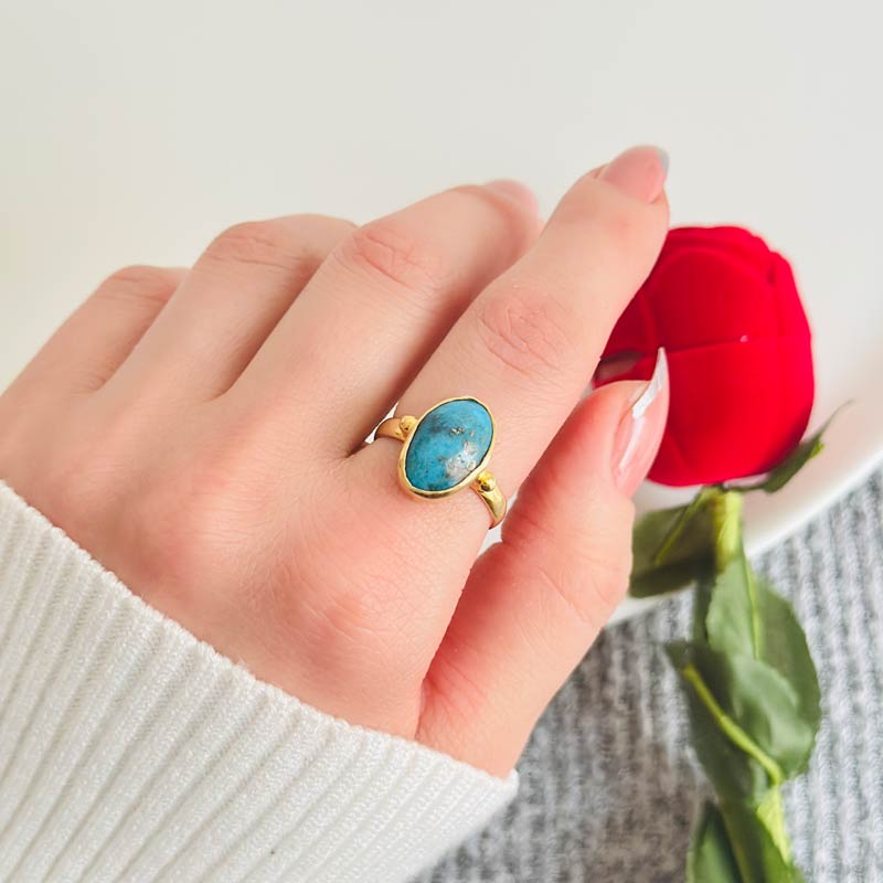 925 Silver Natural Turquoise Stone Ring