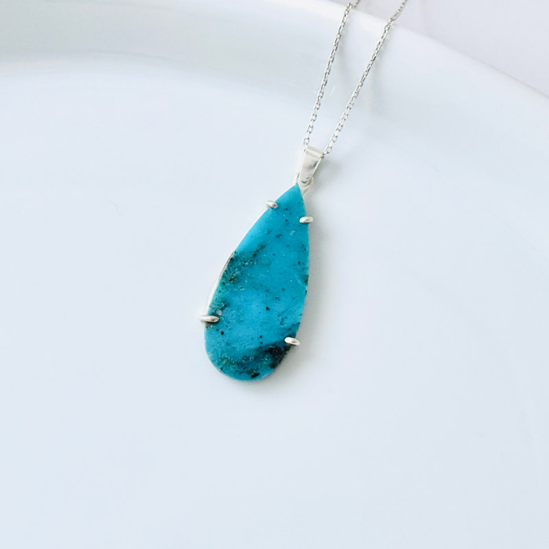 925 Silver Natural Turquoise Stone Pendant