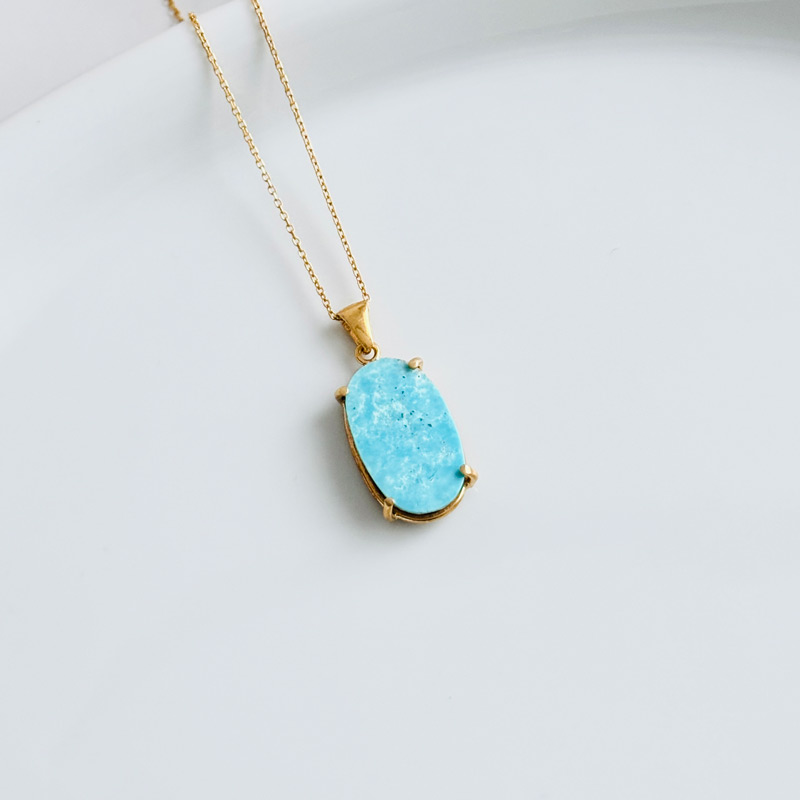 925 Silver Natural Turquoise Stone Pendant