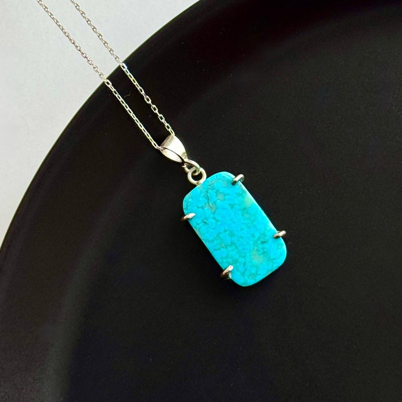 925 Silver Natural Turquoise Stone Pendant