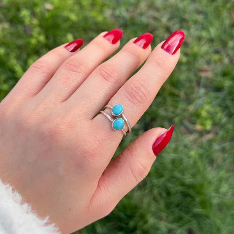 925 Silver Natural Turquoise Stone Ring