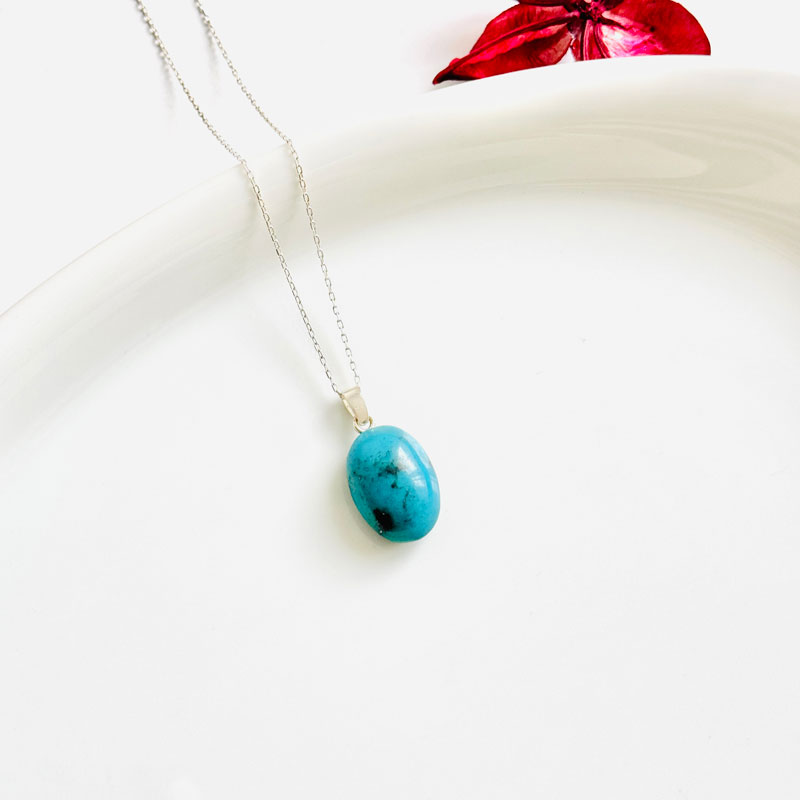 925 Silver Natural Turquoise Stone Pendant