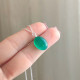 925 Silver Natural Green Agate Pendant