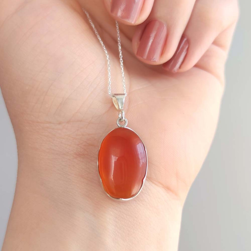 925 Silver Natural Yemeni Agate Pendant