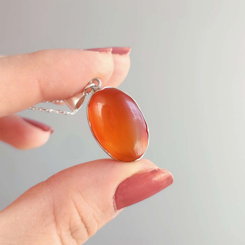 925 Silver Natural Yemeni Agate Pendant