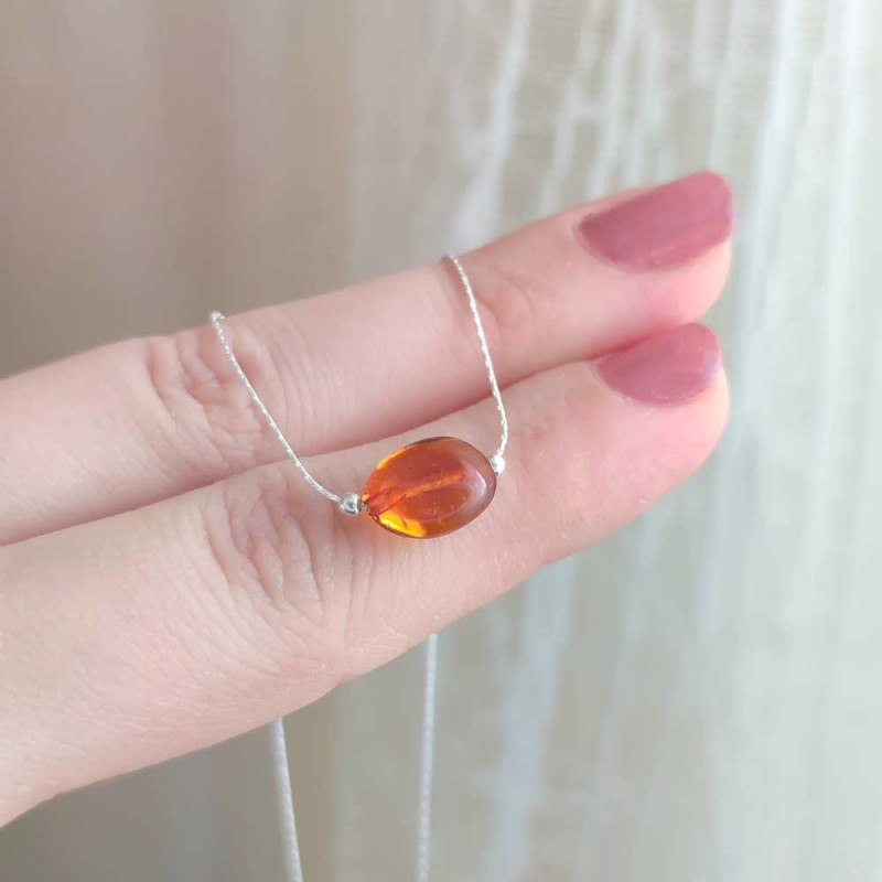 925 Silver Natural Baltic Amber Pendant