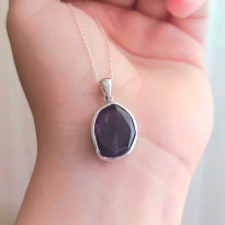 925 Silver Natural Amethyst Pendant