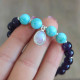 Multi Stone Bracelet , 8mm Amethyst , Larimar & moonstone Bracelet