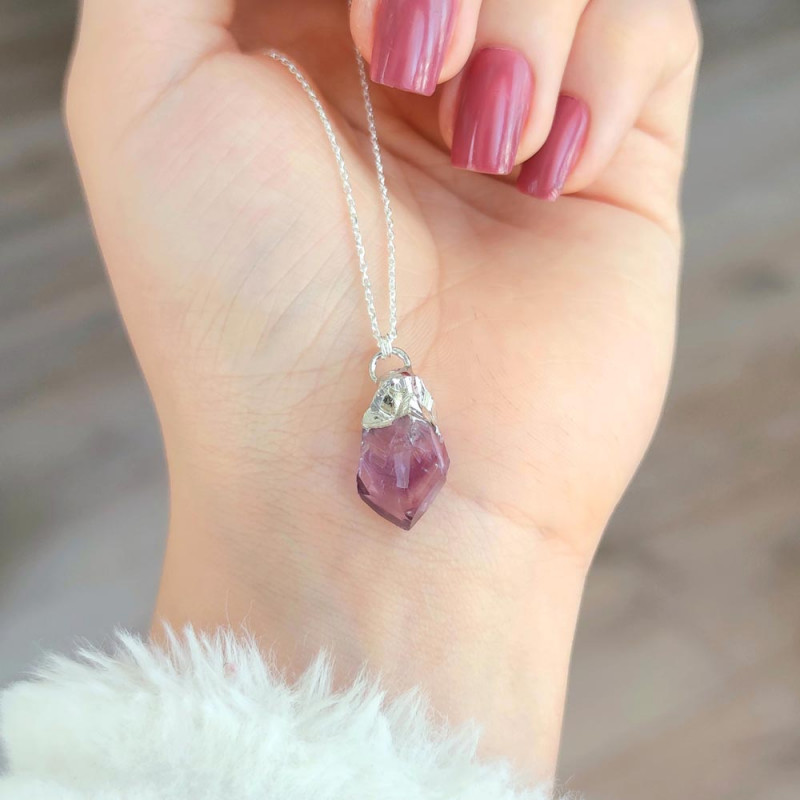 Natural Amethyst Stone Pendant 