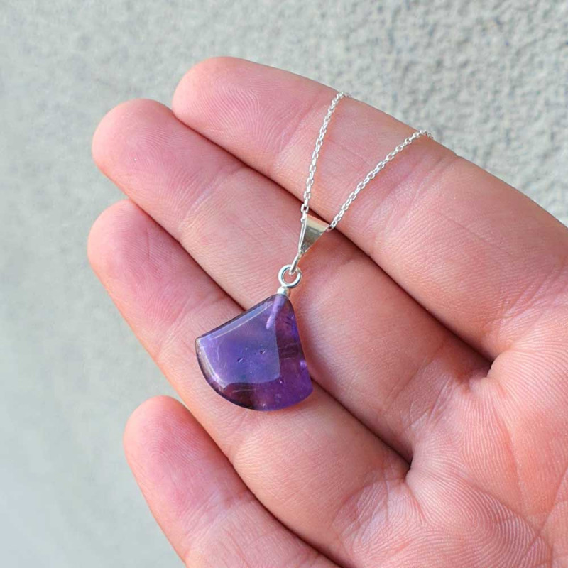 925 Silver Natural Amethyst Pendant