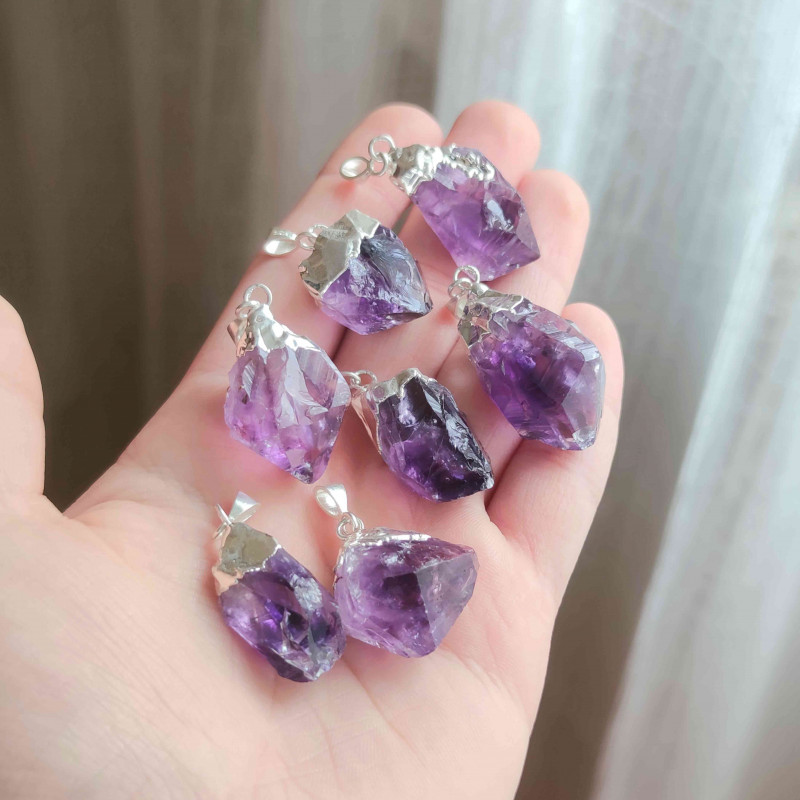 Natural Amethyst Stone Pendant 