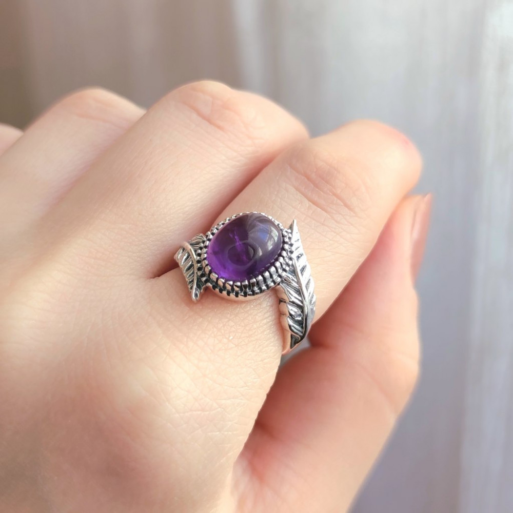 Silver Plated Amethyst Ring Design by Outhouse at Pernia's Pop Up Shop 2024