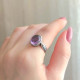 925 Silver Natural Amethyst Stone Ring - Special Ring Design