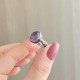 925 Silver Natural Amethyst Stone Ring - Special Ring Design