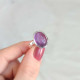 925 Silver Natural Amethyst Stone Ring - No : 1100