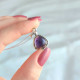 925 Silver Natural Amethyst Neklcace