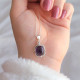 925 Silver Natural Amethyst Neklcace