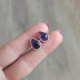 925 Silver Natural Amethyst Earring