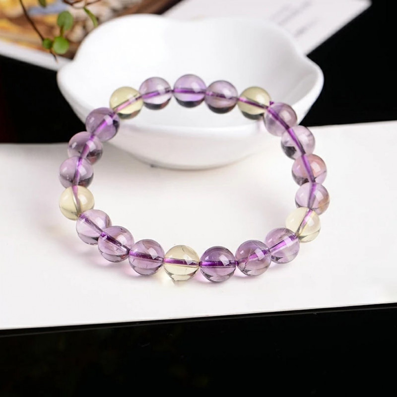 8mm Natural Ametrine Stone Bracelet - No : BR0900