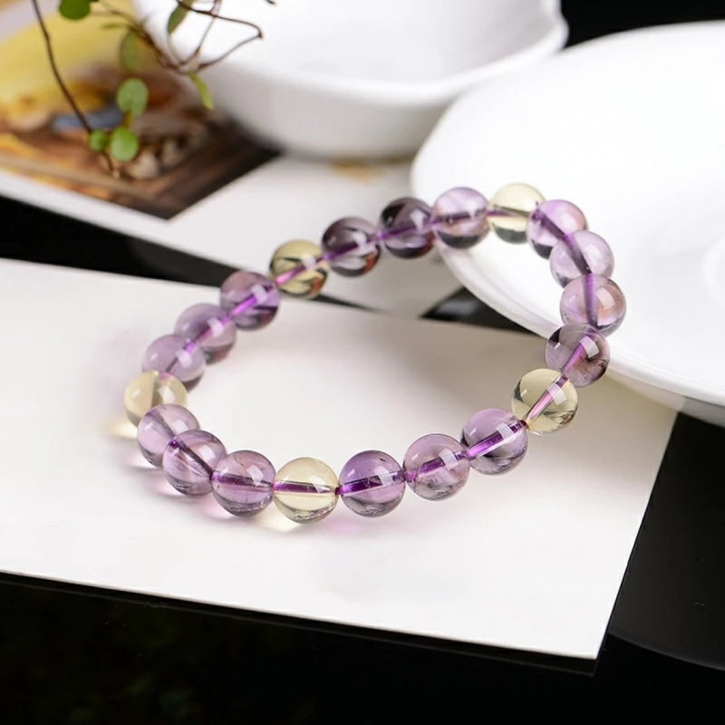 8mm Natural Ametrine Stone Bracelet - No : BR0900