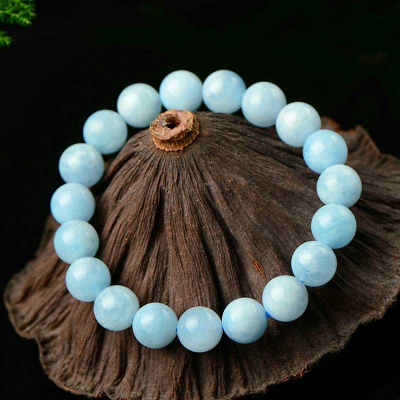 8mm Natural Aquamarine Bracelet