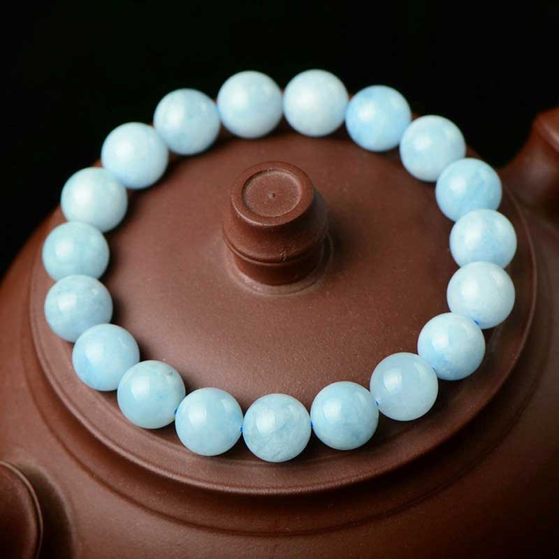 8mm Natural Aquamarine Bracelet