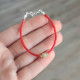 925 Silver Natural Red Coral Stone & Opal stone Bracelet