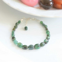 925 Silver Rare Emerald Stone Bracelet