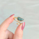 925 Silver Rare Emerald Stone Ring