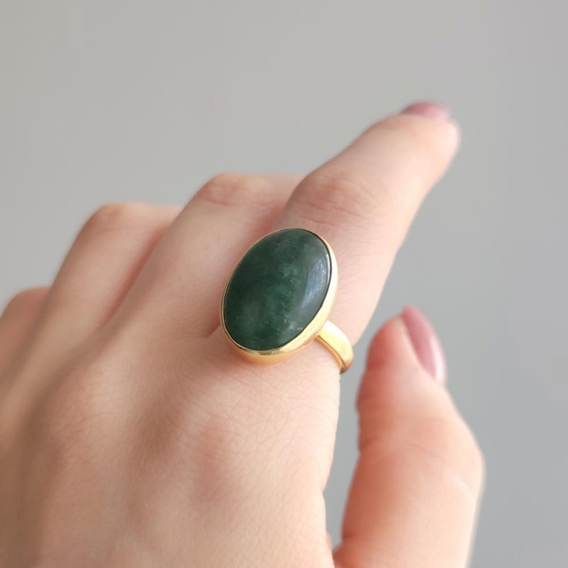 925 Sterling Silver Canadian Jade Ring