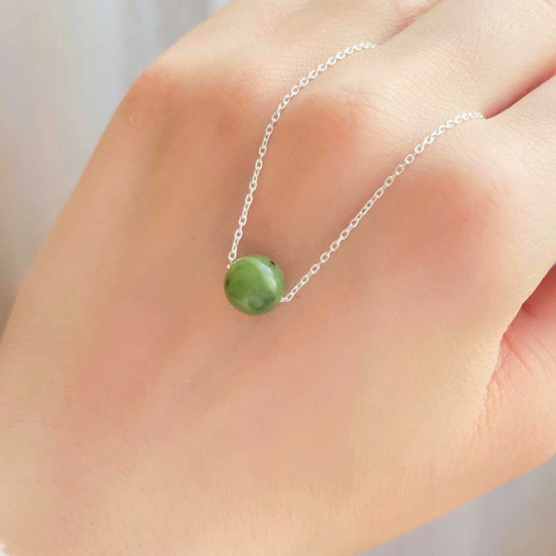 925 Sterling Silver Canadian Jade Pendant