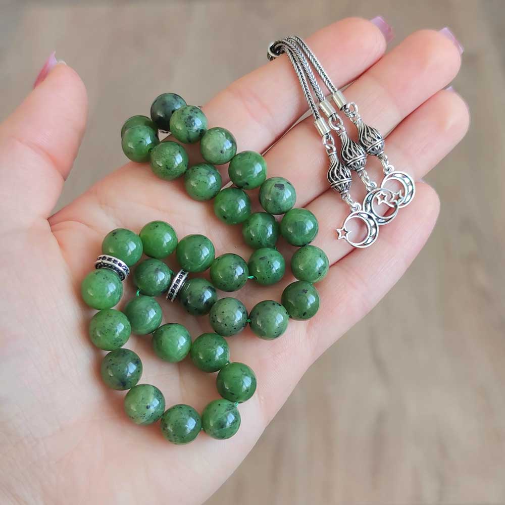 10 mm Natural Canadian Jade Rosary