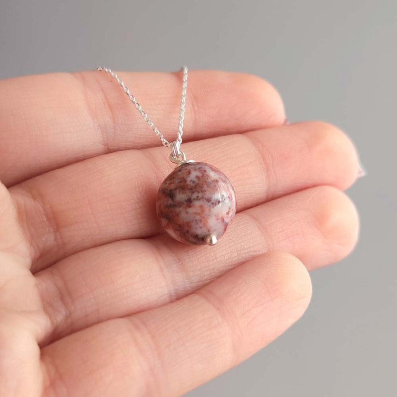 925 Silver Natural Jasper Pendant