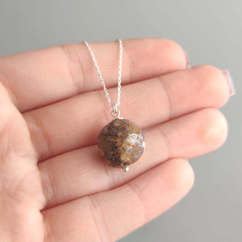 925 Silver Natural Jasper Pendant