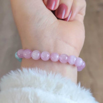 8mm Natural Kunzite Stone Bracelet - No : BR0900