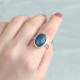 925 Silver Labradorite Stone Ring - No : 1100