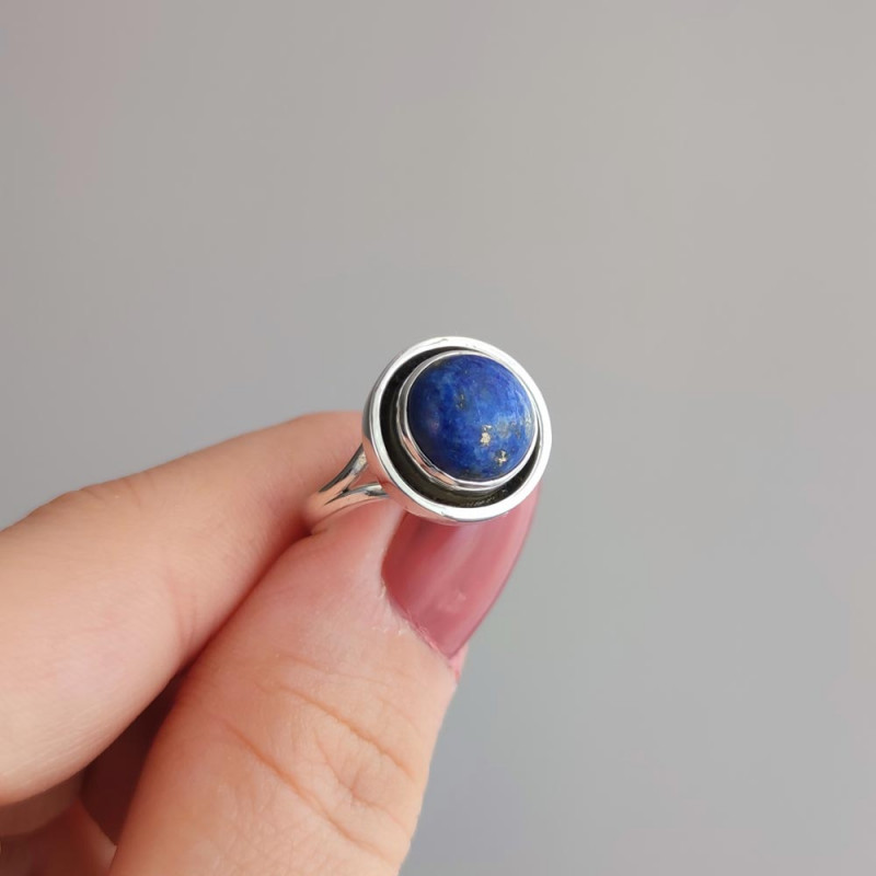 925 Silver Natural Lapis Lazuli Ring