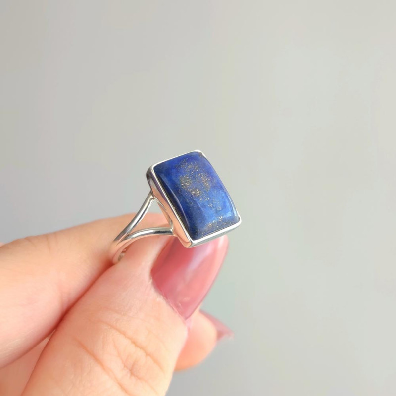 925 Silver Natural Lapis Lazuli Ring