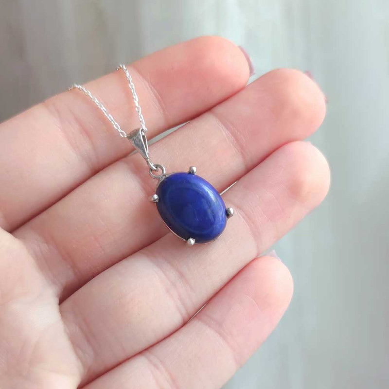 925 Silver Natural Lapis Lazuli Pendant