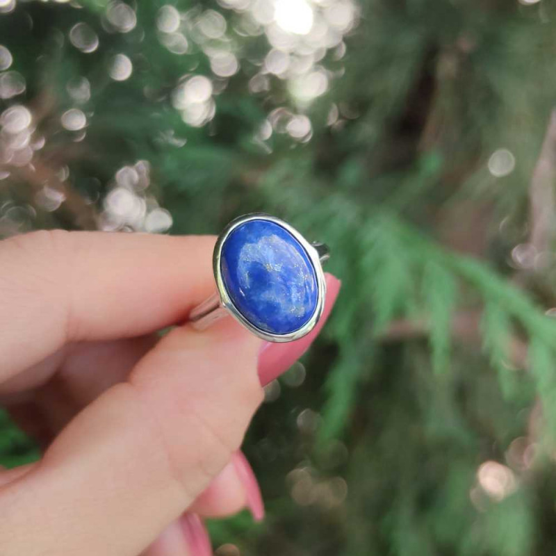 925 Silver Natural Lapis Lazuli Ring - No : 1100